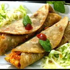 A picture of #Mix veg and paneer franky roll.