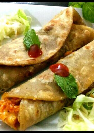 A picture of #Mix veg and paneer franky roll.