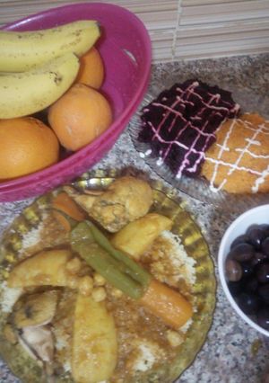 صورة لوصفة بربوشة بالخضر