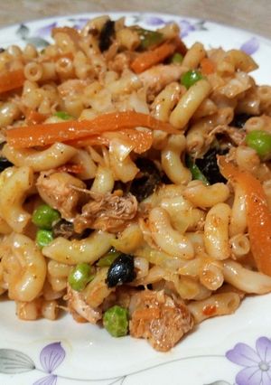 A picture of Chicken Veg Pasta.
