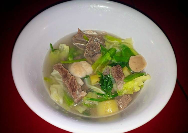 Sop iga bakso ala chef amel