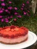Raspberry Bavarian Cream with Speculoos Cookie Crust