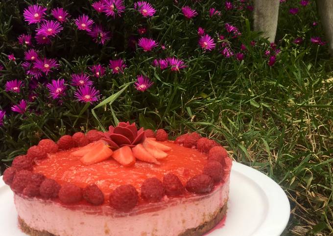 Bavarois framboise et biscuit spéculos