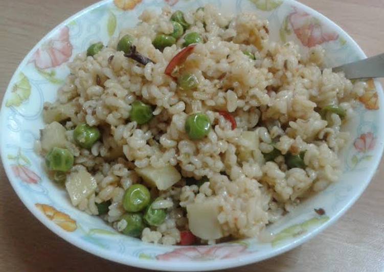 Recipe of Favorite Barley potato and green peas pulao