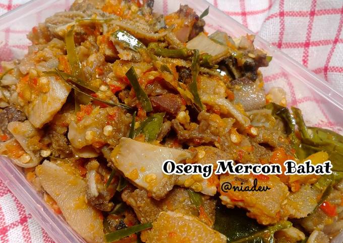 Ini dia! Bagaimana cara memasak Oseng Mercon Babat dijamin menggugah selera