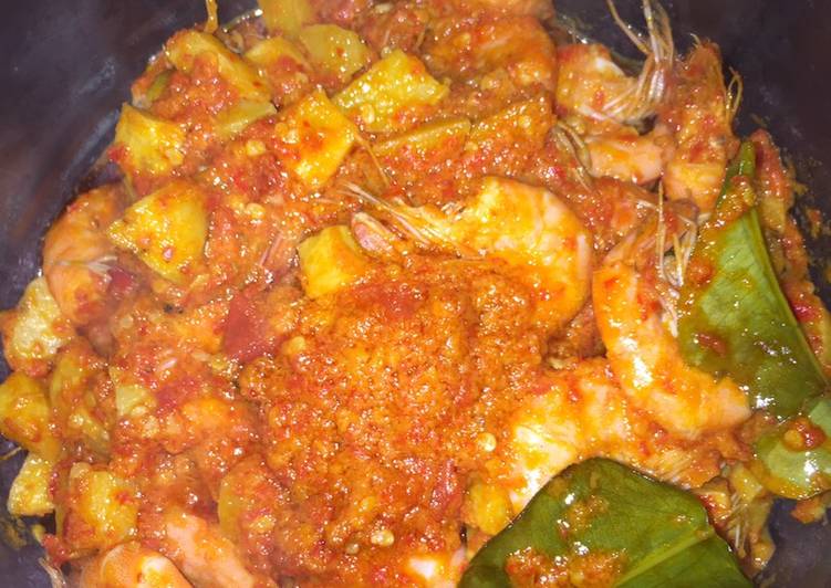 Resep Udang balado kentang Anti Gagal