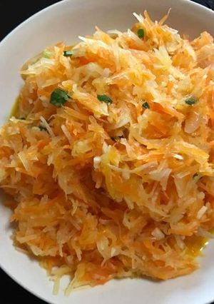 A picture of Fried Carrots and Cabbage #vegetablescontest.