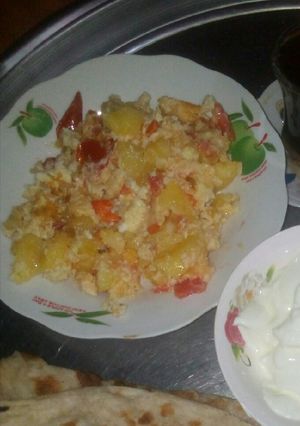 صورة لوصفة بطاطا مع البيض