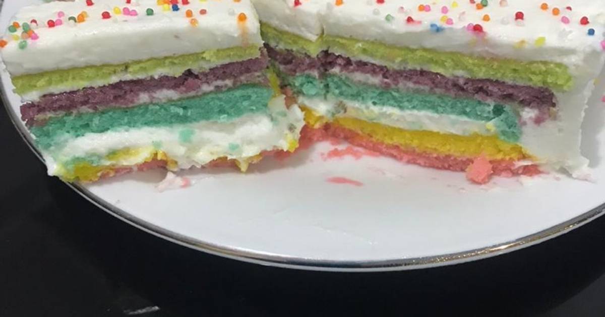 159 Resep Rainbow Cake Panggang Enak Dan Sederhana Ala Rumahan Cookpad