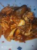 Migas de Pescado en Salsa de Tomate