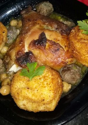 صورة لوصفة طاجين الخوخ