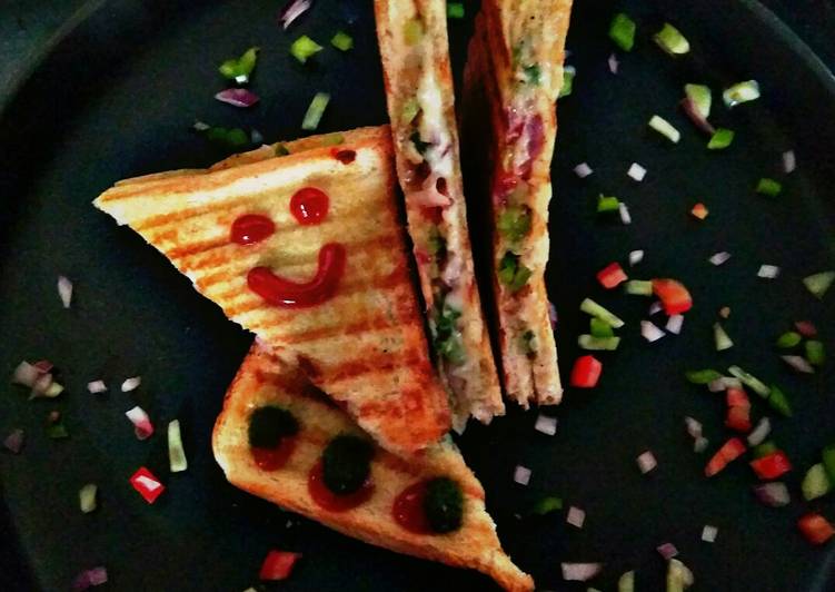 Recipe of Speedy Vegetable cheese grill sandwich