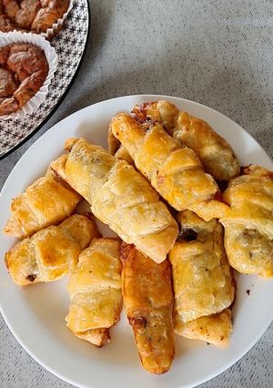 A picture of Savory Croissant with Bell Pepper and Ground Beef.