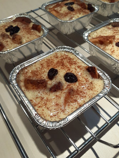 Foto resep Bread pudding with vanilla sauce
