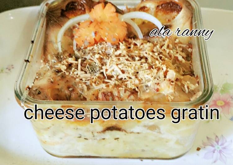 Bagaimana Membuat Cheese potatoes gratin yang Enak