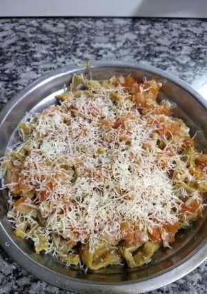 Una foto de Fideos de zanahoria con harina integral