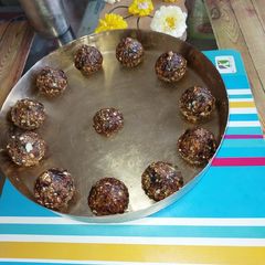 A picture of Dates and dry fruits ladoo Sugar free.