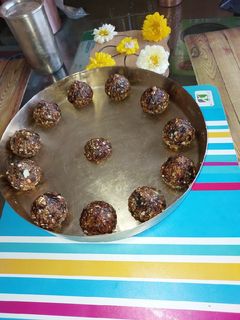A picture of Dates and dry fruits ladoo Sugar free.