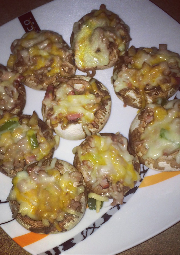 Una foto de Champiñones portobello rellenos