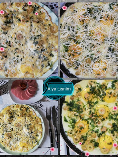 صورة لوصفة بيض بالمعدنوس 🍳والزيتون