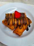 Lumpia Tape Singkong Toping Coklat