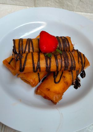 Foto resep Lumpia Tape Singkong Toping Coklat
