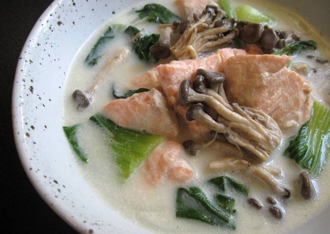 How to Make Award-winning Healthy Salmon & Bok Choy Creamy Soup