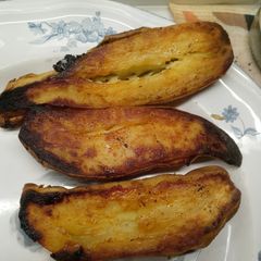 A picture of Baked Sweet Potatoes with Maple Crème Fraîche.