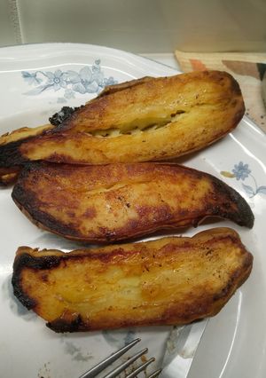 A picture of Baked Sweet Potatoes with Maple Crème Fraîche.