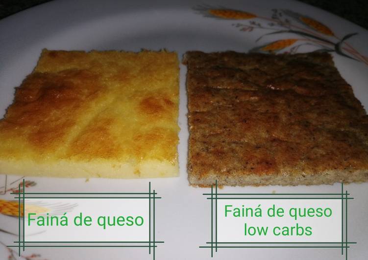 Fainá de queso y low carbs