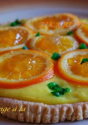 Une photo de Tarte a l'orange a la mistralette