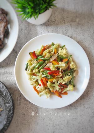 Foto resep 22. Tumis Pelangi (Kembang Kol, Wortel, Buncis)