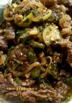 Foto resep Daging sapi masak lombok ijo