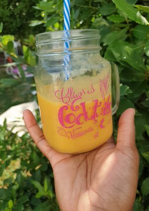 Une photo de Smoothie mangue poire banane