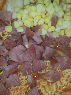 A picture of Simple Korean Army Stew or Budae Jjigae.