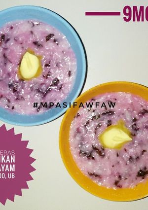 Foto resep Bubur Beras Putih, Nila, Bayam Merah (MPASI 9bln)