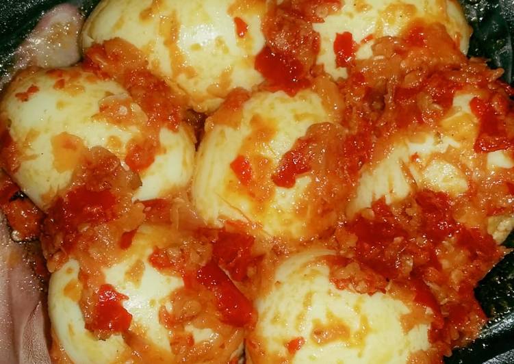 Resep Telur Bulat Balado, Bikin Ngiler