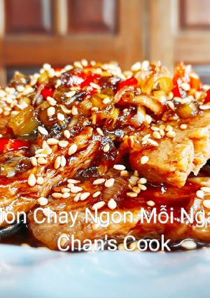 Hình của món Sườn non chay sốt me.