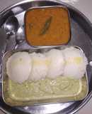 Week1-Healthy breakfast!!Idly, chutney and sambaar