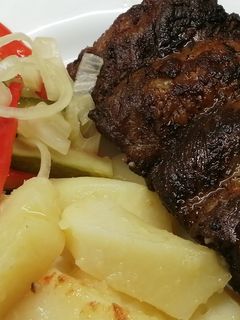 Ropogós sült oldalas recept fotója
