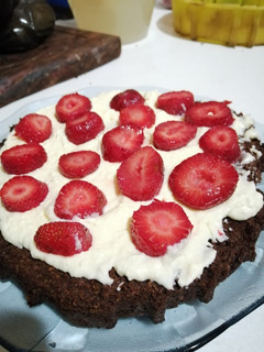 Una foto de Torta brownie sin harina ni azúcar