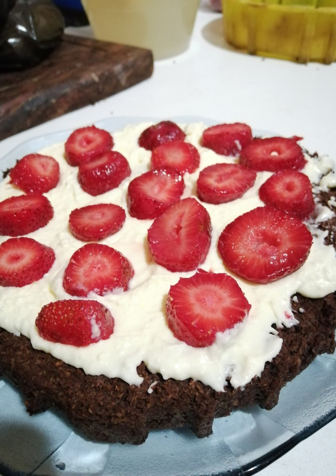 Una foto de Torta brownie sin harina ni azúcar