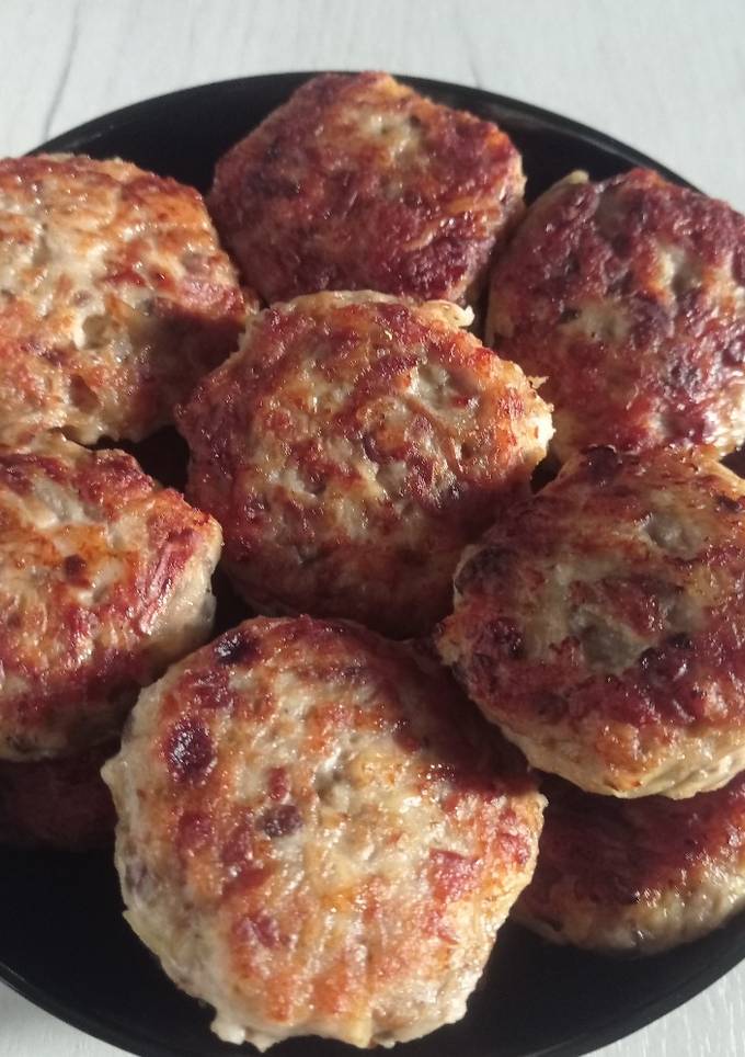 Грибні котлети з курячим фаршем і вермішеллю 😋