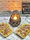 Spaghetti Smoked Beef & Cheese Carbonara Sauce 🍝🥓🧀