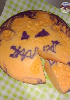 รูปของ ชิฟฟ่อนเค้กไข่ฮัลโลวีน (Halloween Chiffon Cake in Rice Cooker)