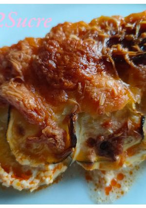 Une photo de Gratin De Courgettes, Chorizo Et Mozzarella