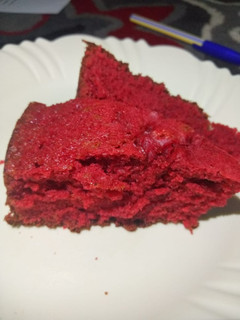 A picture of Red velvet cake #foodphotoghraphychallenge.