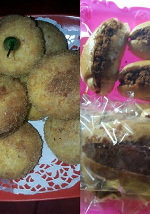 Foto resep Roti abon dan roti goreng isi sayur