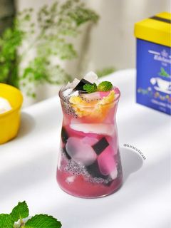 Foto resep Es Campur Jadul Kolang Kaling Kelapa Cincau Tape & Selasih