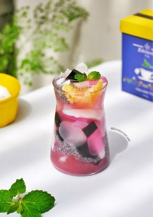 Foto resep Es Campur Jadul Kolang Kaling Kelapa Cincau Tape & Selasih
